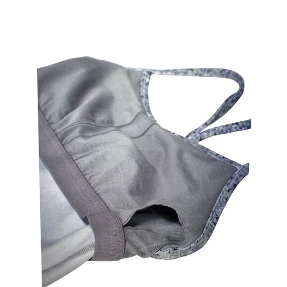 Lululemon Power Y Tank Top Gray Speckled Shelf Bra 6 Stretch Moisture Wicking - Picture 6 of 8